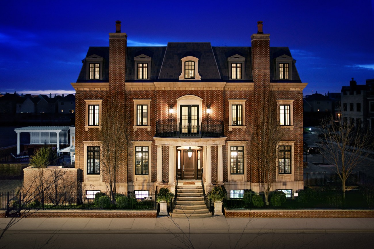 Chicago Illinois Exterior Architectural Photography luxury custom home