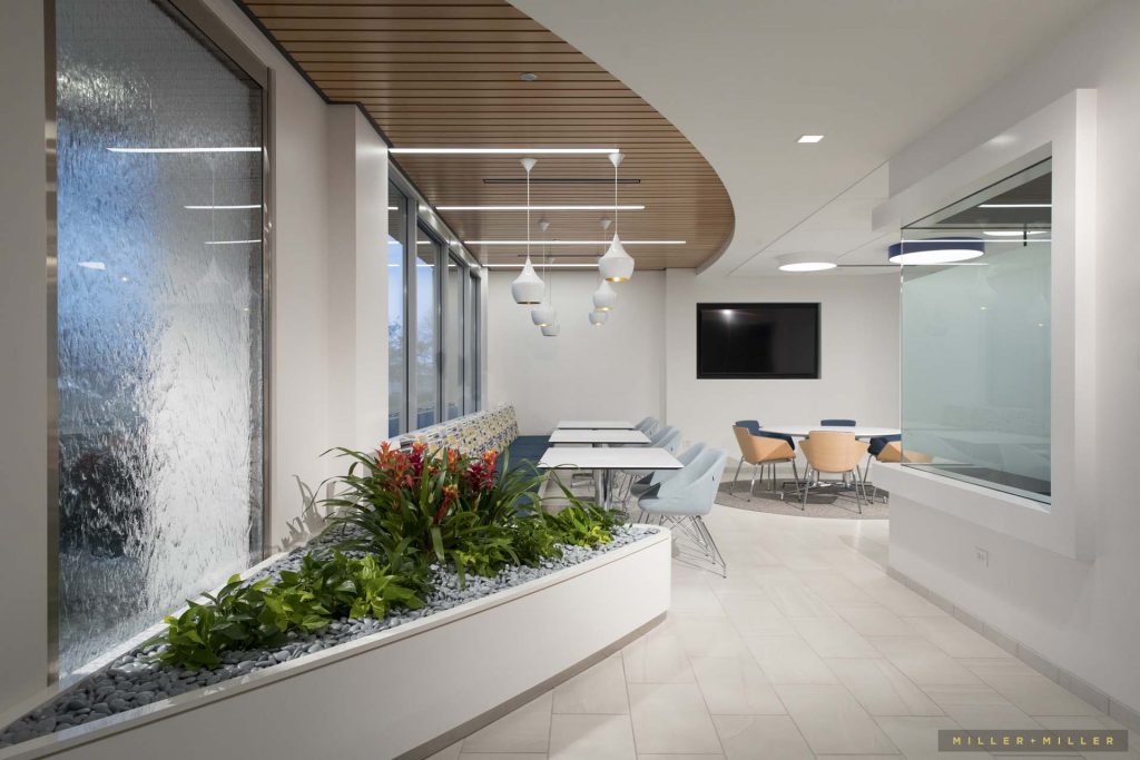 View of Commercial Construction Corporate Lunchroom Cafeteria Photography ...