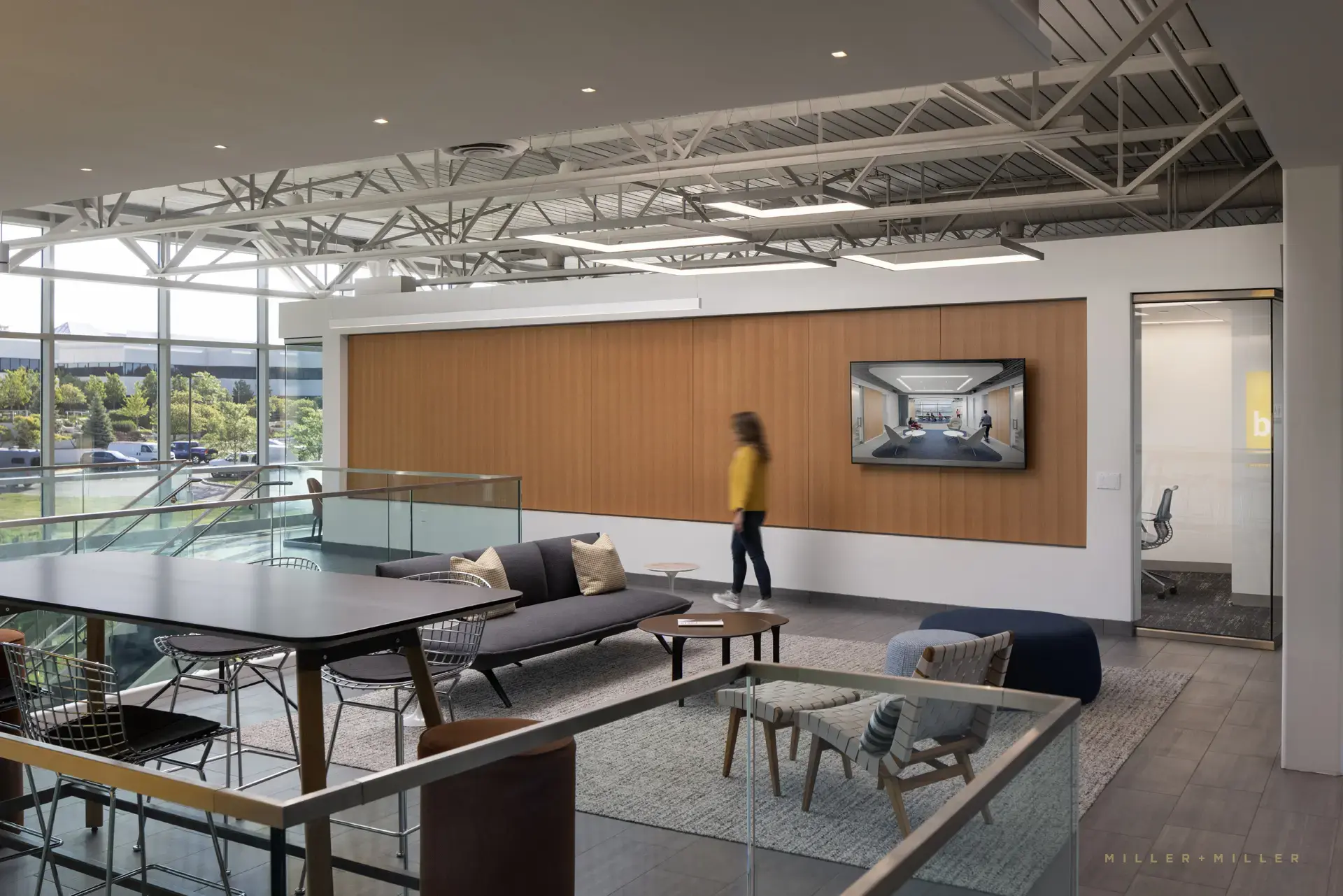 Chicago modern office lobby interior renovation