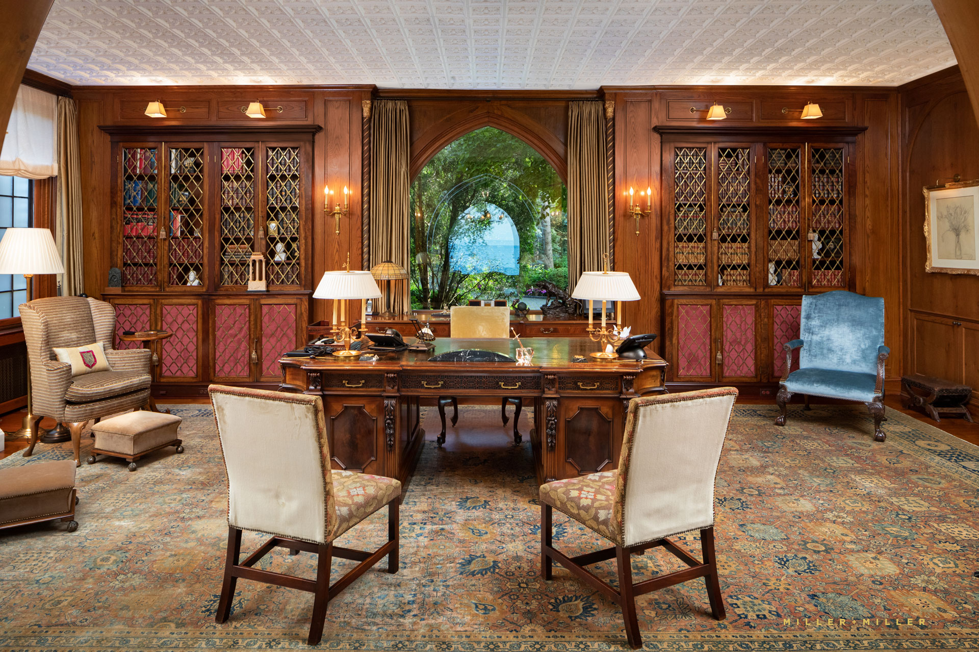 walnut study office interior photos photography